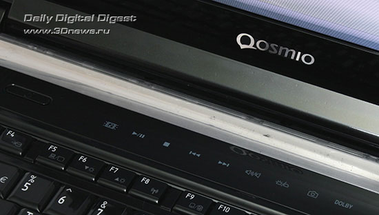 Toshiba Qosmio G50. Сенсорные клавиши-пиктограммы