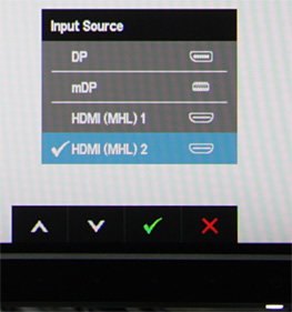 ЖК-монитор Dell UltraSharp U2415, меню установок